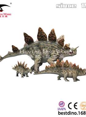 仿真剑龙母子模型摆件景区商场美陈引流自贡源头厂家定制生产
