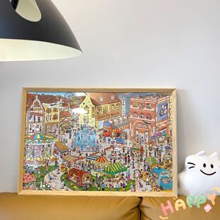 拼图相框70x50cm简约木质相框挂墙拼图装裱油画画框6寸A3A4定制70