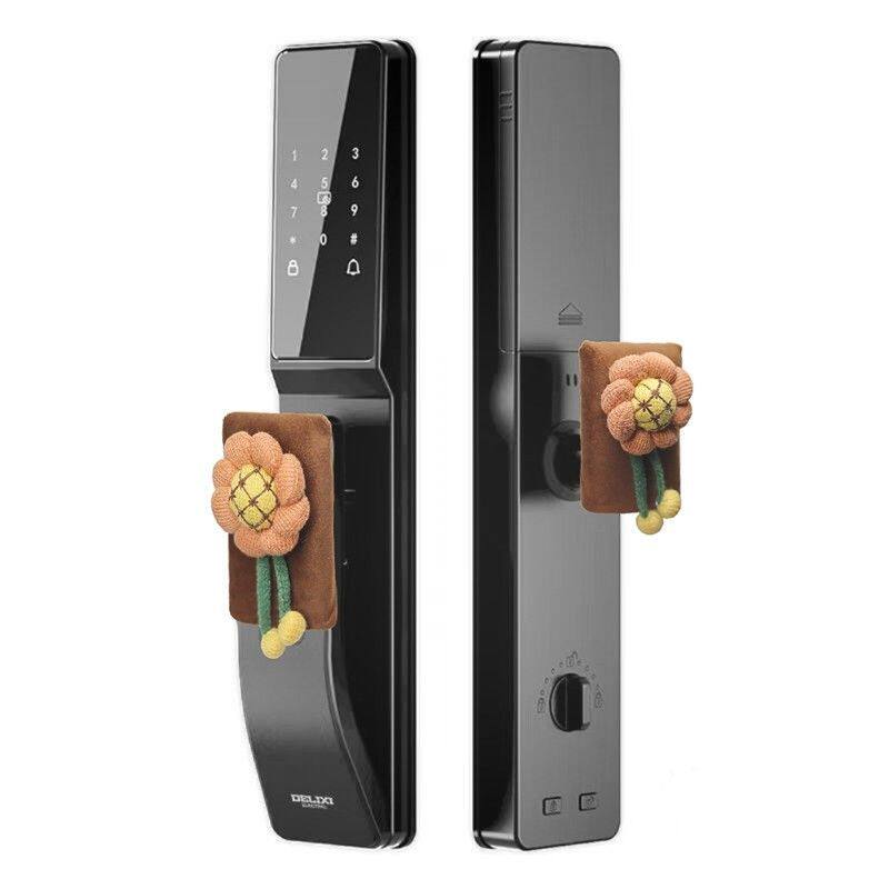 智能门锁防撞神器智能锁保护套密码指纹锁门把手套防盗门锁拉手防