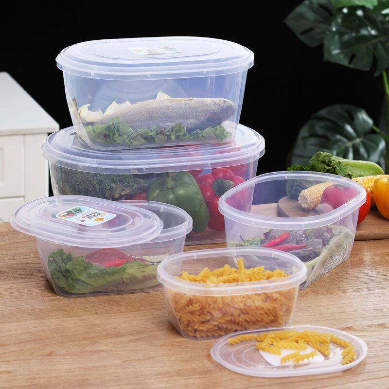 干料收纳盒冰箱冷藏冷冻保鲜盒家用塑料大号收纳盒透明便当盒带盖