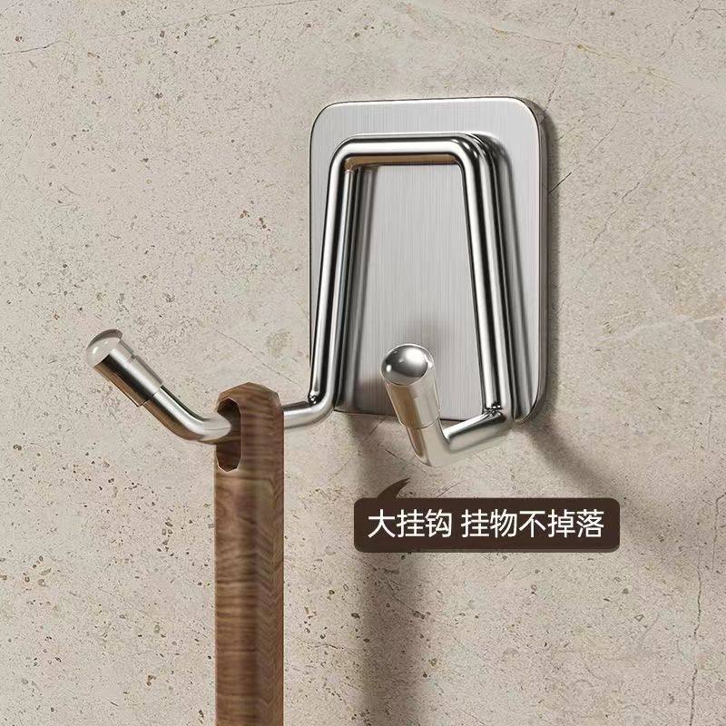 超强力承重大挂钩厨房砧板不锈钢挂钩强力承重免打孔家用菜板架壁