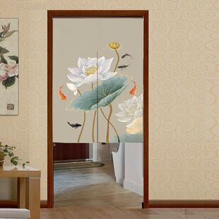 门帘隔断帘高级感轻奢风中式布艺门帘隔断帘卧室家用厨房卫生间厕