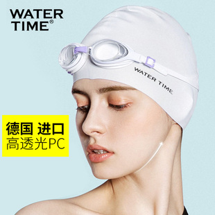 男 WaterTime泳镜近视防水防雾高清游泳眼镜女有度数游泳镜帽套装