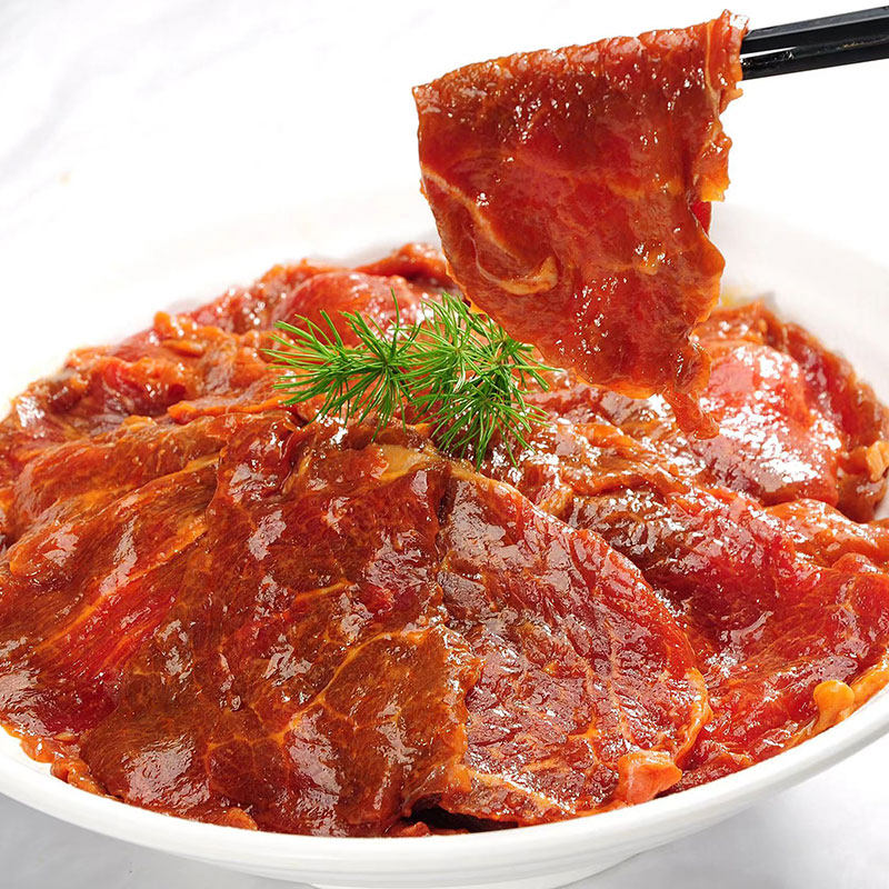 滑嘟嘟麻辣牛肉 品尚豆捞秘制小牛肉腌制品500g火锅烤肉食材配菜