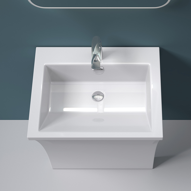 orro人造石立柱盆家用阳台洗手盆艺术立柱洗手盆一体落地