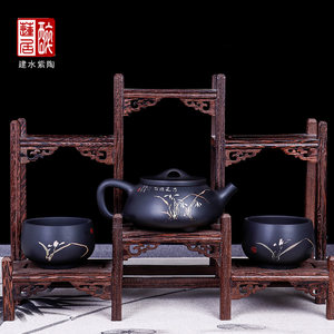 150ml 建水紫陶壶手工泡茶壶功夫茶壶茶具套装/景舟石瓢壶 K62