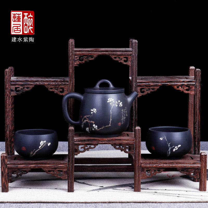 250ml 建水紫陶壶纯手工泡茶壶功夫茶壶云南茶具/高石瓢壶 K61