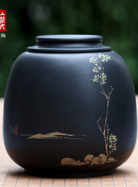 建水紫陶普洱醒茶罐散茶罐普洱茶罐紫陶储茶罐保鲜罐/贰生M4 A99