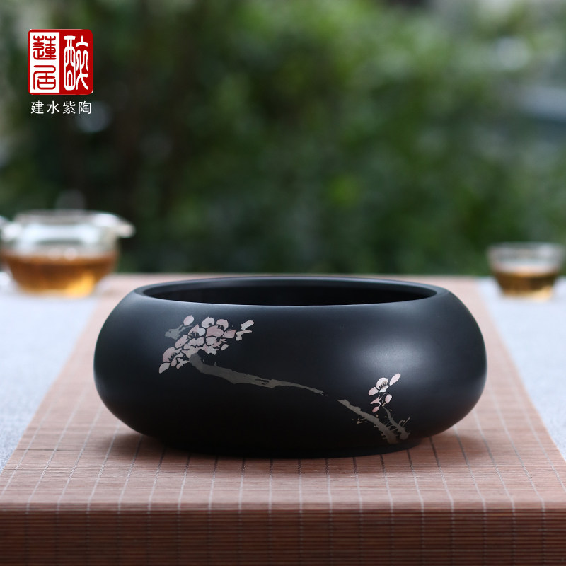 云南建水紫陶杯洗纯手工功夫茶具非紫砂水洗茶道配件彩填 Q16 Q39|msdalam kategori pinggan mangkuk, set teh, Majlis teh/dengan sifar - dari Buy2taobao.com untuk memberikan perkhidmatan ejen Taobao profesional membeli