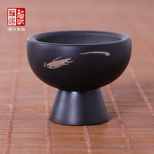 云南建水紫陶明休小酒杯