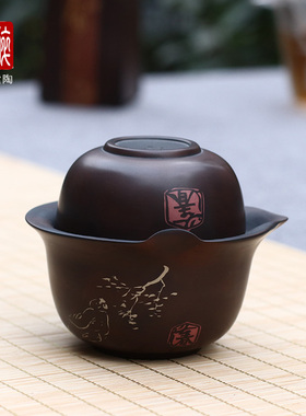 醉莲居 建水紫陶 名家作品快客杯差旅套壶杯逢春工作室 P20 P21