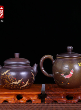建水紫陶壶紫陶茶壶泡茶壶/K10 K11 K38 K39 不二乐烧紫陶壶