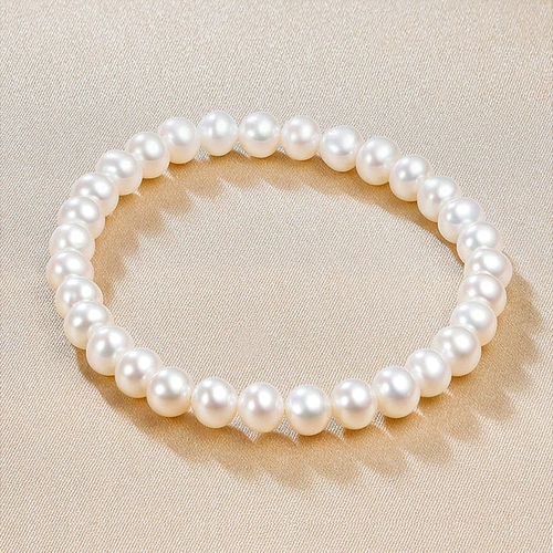 Ювелирное украшение из жемчуга, эластичный ремень, изысканный браслет из бусин, 6mm