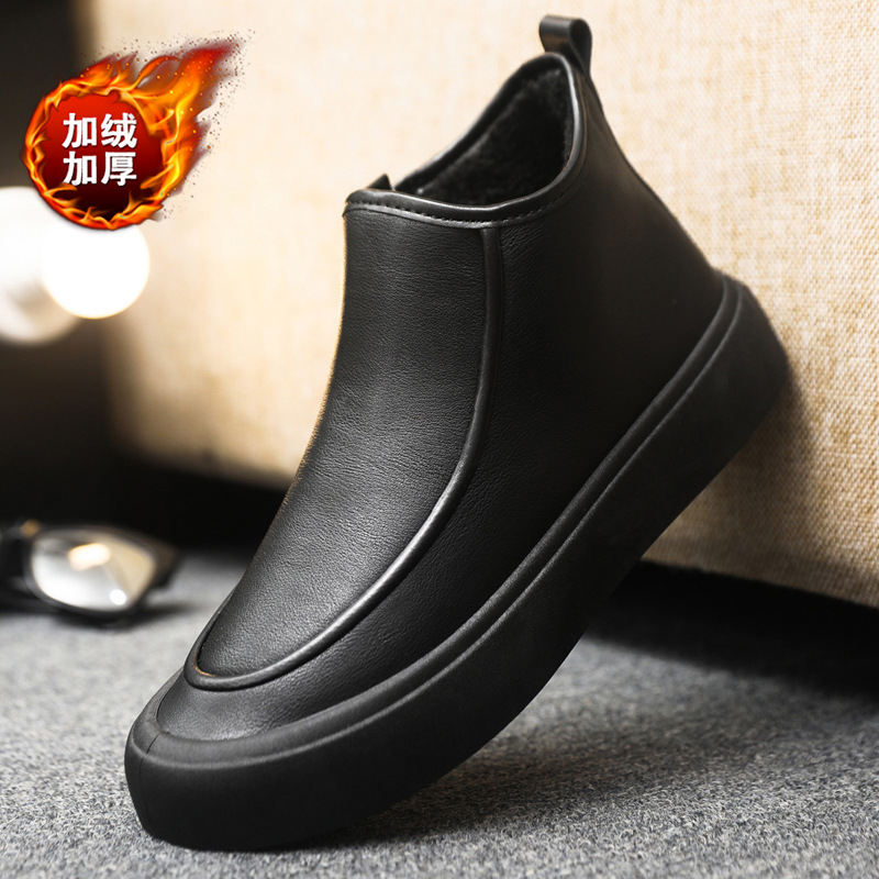 男式皮靴2025冬季新款马