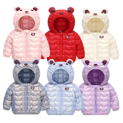 2025秋冬新款卡通儿童羽绒棉服男女童棉衣中小童短款免洗宝宝外套