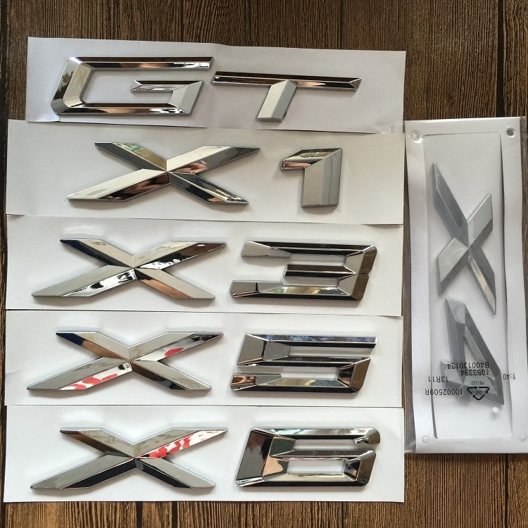 适用原厂宝马车标志 X1X3X4X5X6GT字标 GT系X系车尾贴标 后贴标