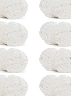 Sage Green Chunky Chenille Yarn For Crocheting Bulky Thick