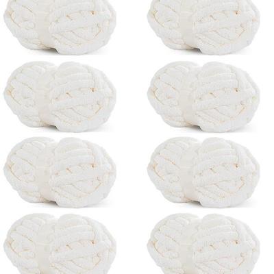 Sage Green Chunky Chenille Yarn For Crocheting Bulky Thick