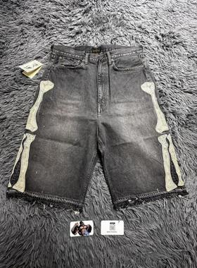 Summer retro skeleton denim sports casual orts new