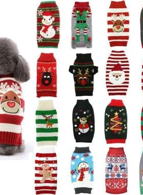 Cute Cartoon Reindeer Sweater Pets Warm Costume Christmas