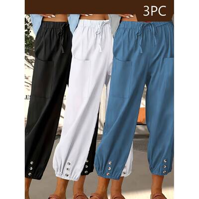 M 13337 Silk-Like Short Pajama Pants 士睡裤