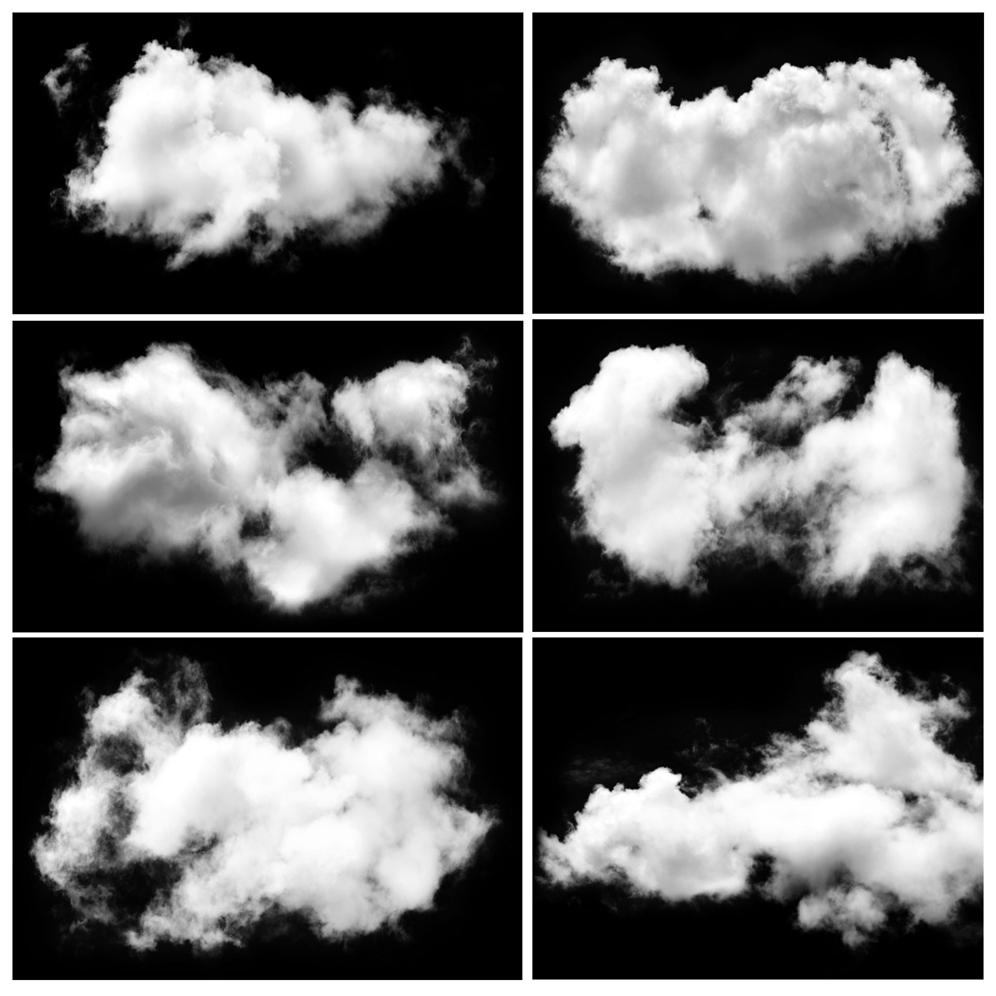 白云白色云朵png免抠图高清天空合成psd透明分图层模板元素ps素材