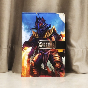 卡通小学生密码本带锁日记本儿童男孩密码锁笔记本田字格可爱个性本子女孩简约创意记事本横线文具奖品皮面本