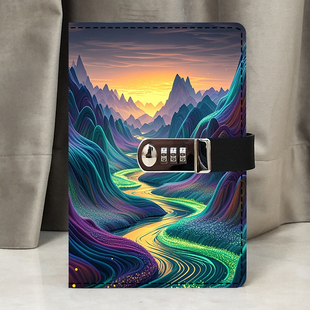 多功能本子A5密码本中小学生带锁日记本密码锁简约儿童创意爱心笔记本子男生女生记事本可爱手账本个性少女心