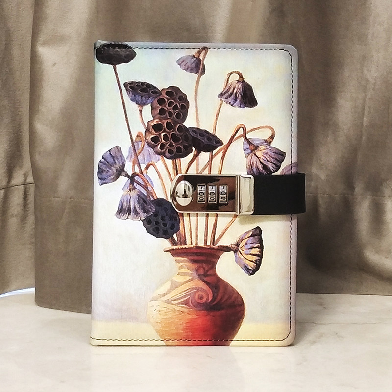 A5卡通密码本小学生带锁记事本文艺精致日记本简约学生笔记本子日韩加厚小清新手账本奖励学生礼物奖品密码本