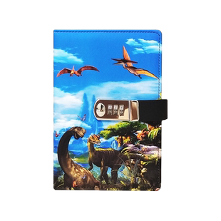 儿童密码锁日记本带锁密码本小学生可爱个性创意简约笔记本子文艺精致记事本男生卡通横线小清新礼品奖品手帐