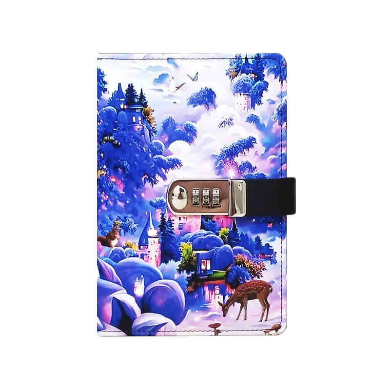 小学生日记本带锁笔记本密码本子