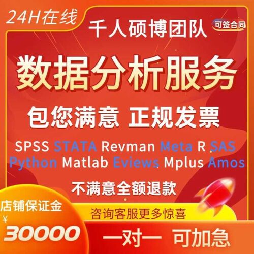 数据分析服务eviews实证stata调查问卷meta医学amos统计R代做