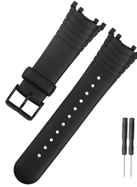 适配颂拓橡胶手表带SUUNTO矢量VECTOR松拓系列防水硅胶黑色腕带男