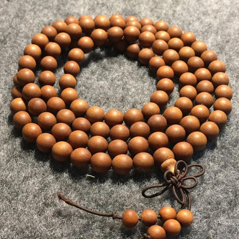 巴布亚老檀香8mm108颗佛珠手串木质佛珠沉水媲美老檀黑肉