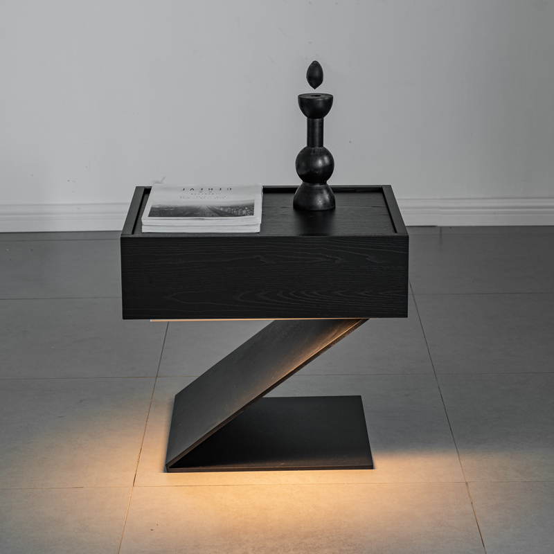 悬浮设计8MM加厚工业钢板床头柜