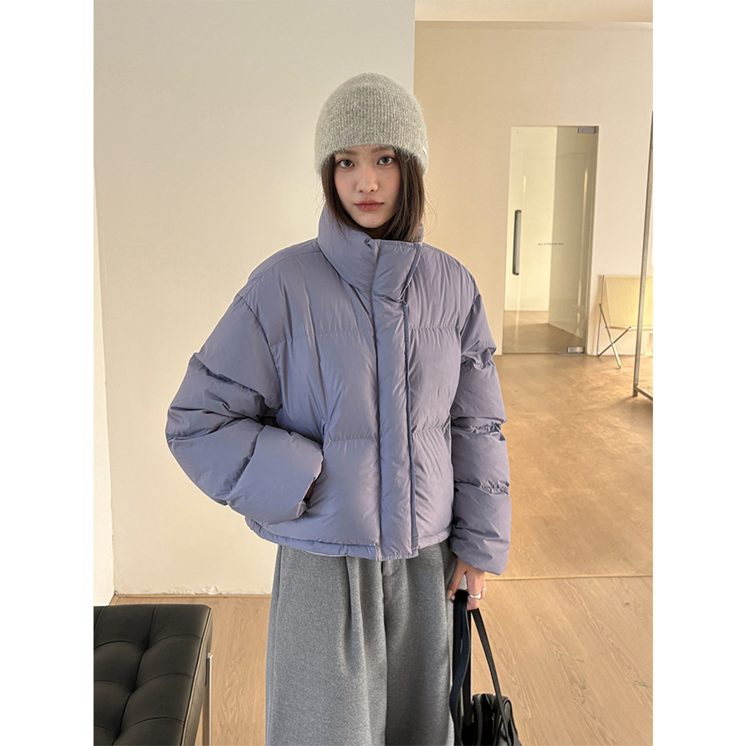 TG 经典不过时蓬蓬保暖无帽立领百搭羽绒外套女2025冬季新款25829