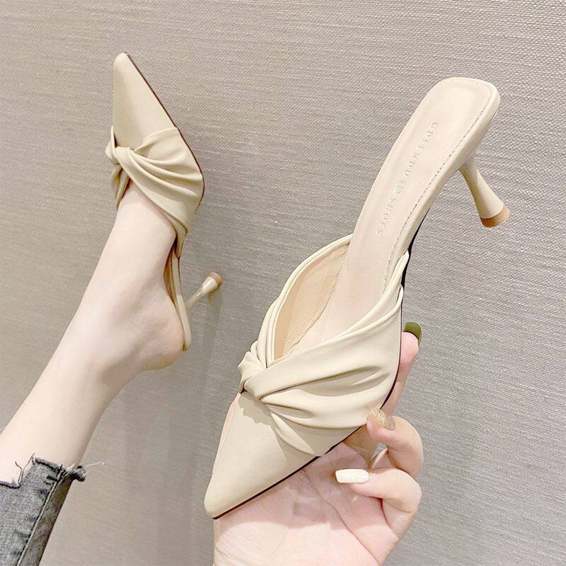 尖头凉拖女真皮2025年新