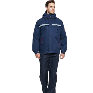 防静电棉服工作服冬装男女套装加厚衣服棉袄加油站电力局国家电网