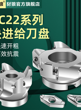 VC22快进给铣刀盘铜铝专用快速切削高效开粗面铣刀盘50 63 80 100