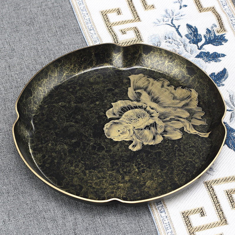 黄铜壶承储水紫砂壶壶托 托茶承高档功夫茶具盖碗干泡茶垫茶托 托