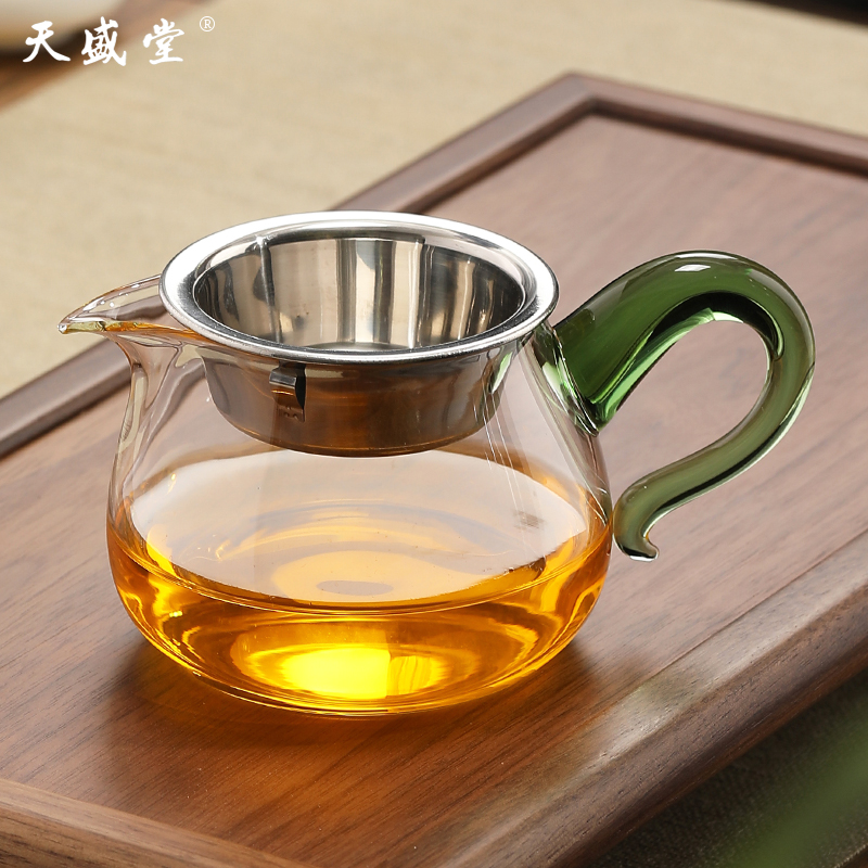 玻璃公道杯茶漏加厚耐热高档功夫日式大容量分茶器倒茶装茶器茶海