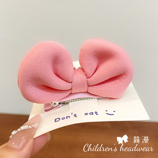 蝴蝶结发夹儿童可爱女孩立体粉色在逃公主发卡宝宝不伤发女童顶夹