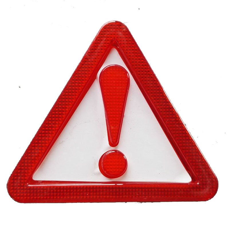 汽车带孔小三角自带背胶汽车叹号三角警示牌警示牌三角反射器车载