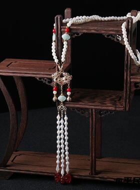 加长款璎珞汉服古风配饰宫廷覆古