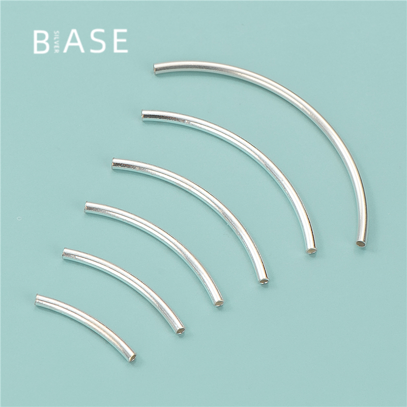 diy素银配件 手工制作编绳串珠手链加工手串光面弯管