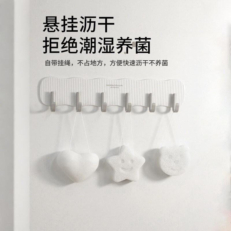胖嘟嘟婴儿洗脸洗澡儿童擦卡通海绵扑专用魔芋家用天然新生舒适搓