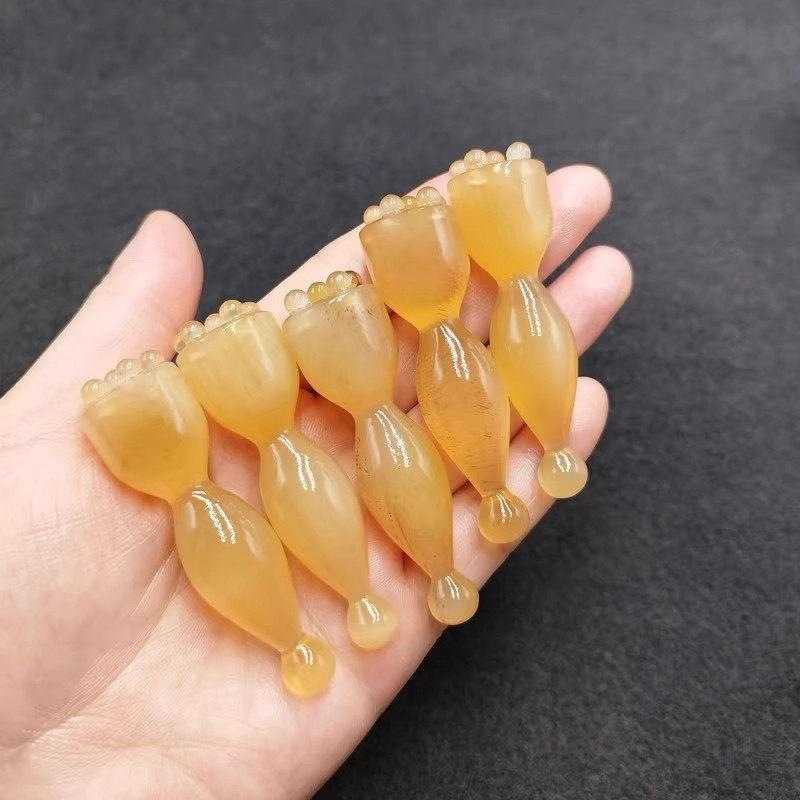 经络刷小莲蓬皱纹牛角疏通经络棒按摩梳莲蓬解压连体款刮痧梳拔筋