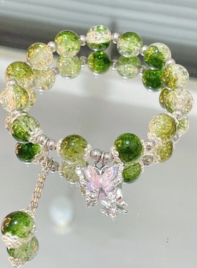 小众森系蝴蝶琉璃手串送闺蜜生日