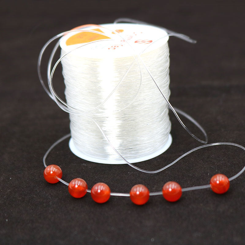 圆形水晶手串绳弹力线手链串珠透明弹力绳穿星月菩提佛珠文玩线绳