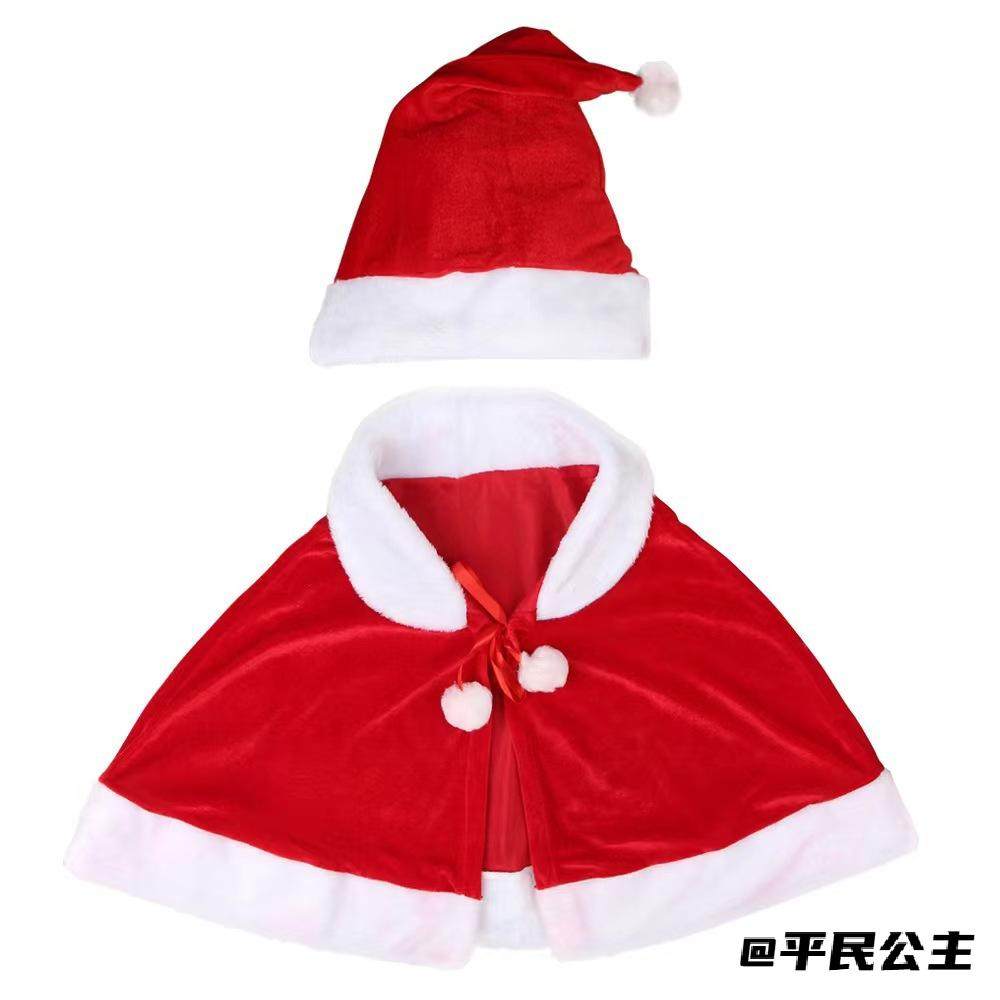 cosplay圣诞斗篷红色金丝绒斗篷红色斗篷连帽披肩服饰成人